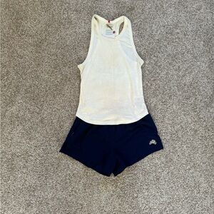 Tracksmith running shorts and tank